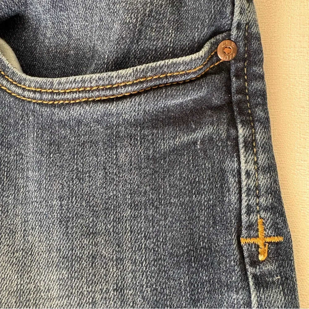 Lee‎ 101+ Heritage Jeans Hair-on-Hide Leather Patch  Blue Tonal Stitch size 29 - Picture 9 of 16